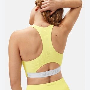 Outdoor Voices Doing Things Yellow Sports Bra